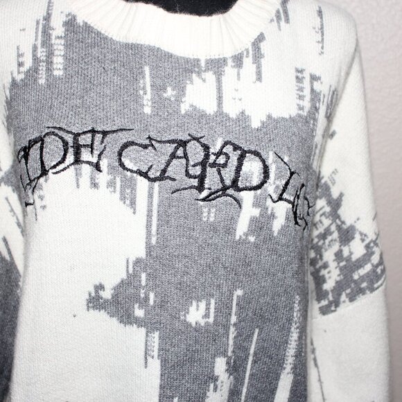 Aelfric Eden Womens Sweater Gray White Oversized Soft Crewneck Size XL - Picture 2 of 8